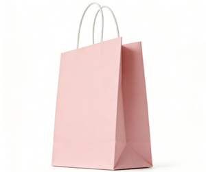 Custom kraft paper shopping bags with handles, eco-friendly and durable, suitable for retail and packaging. - Product Image 3