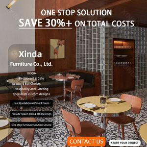 Conjunto de Sofás de Mimbre de Doble Cara Estilo Japonés para Restaurante, Mesa de Comedor y Sillas de Madera Maciza para Restaurante, Muebles para Cafetería - Product Image 4