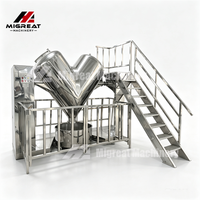 Mélangeur de poudre en acier inoxydable de type V à petite échelle Migreat Lab, moteur AC, mélange automatique pour herbes et produits chimiques en laboratoire