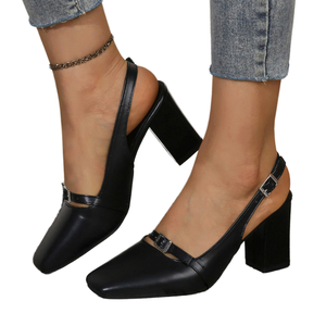 New Arrival Light Weight Summer Anti-slippery Square <strong>Toe</strong> <strong>Sandals</strong> for <strong>Women</strong> Shock Resistant Hard Wearing Thick Heel Outdoor <strong>s</strong> - Product Image 1