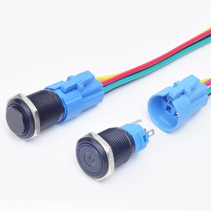 Waterproof 5V LED <b>Motherboard</b> <b>Computer</b> Power Buttons 50cm Wire 12mm 16mm 19mm 22mm Push Button Switches Momentary Black Metal 3A - Product Image 4