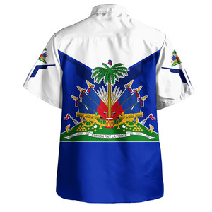 Camisa Casual para Hombre de Haití, Celebración de la Confederación Haitiana, Camisa Transpirable y Cómoda, Abotonada, Holgada, Talla Grande - Product Image 2