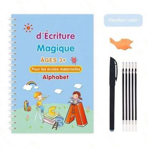 Cahier de calligraphie magique réutilisable à rainures personnalisées, cahier d'exercices de traçage d'écriture manuscrite pour enfants - Product Image 1