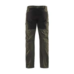 BLAKLADER - 145918454599C58 Pantalones de servicio con estiramiento Verde Oliva oscuro/Negro-PANTALONES DE TRABAJO EAN 7330509646021 - Product Image 2
