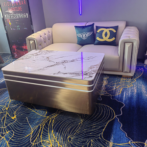 Canapé modulaire moderne pour discothèque, bar, hôtel, banquette <span class=keywords><strong>VIP</strong></span> avec éclairage LED, ensemble de bar commercial en acier inoxydable pour salon - Product Image 2