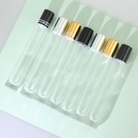 Venta al por Mayor de Botellas de Vidrio Cuadradas Planas de 10 ml con Rodillo, Botellas de Aceite Esencial con Rodillo de Metal, Botellas de Bola Rodante de 10 ml