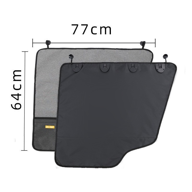 Pet door mat gray left/right 2-piece black