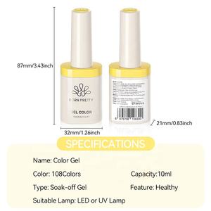 BORN PRETTY Esmalte en Gel Serie TERRA de 10ml Libre de HEMA y TPO 108 Colores de Alta Pigmentación para Arte de <span class=keywords><strong>Uñas</strong></span> No Tóxico Gel Semipermanente Barniz - Product Image 2