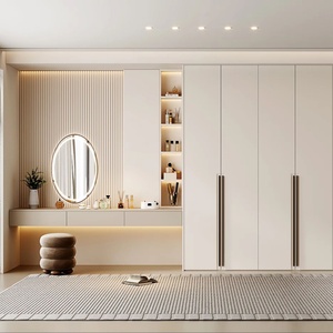 Meubles de maison de luxe haut de gamme au design moderne, armoire de chambre à coucher personnalisable avec plusieurs espaces de rangement - Product Image 1