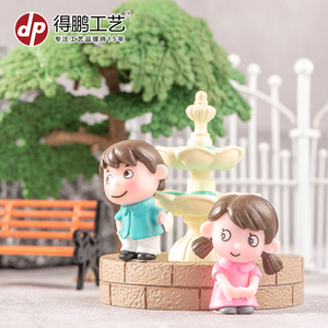 Figurine miniature de couple de dessin animé Dp Craft, moulage par injection, décoration intérieure, ornement de bureau pour salon - Product Image 4