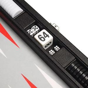 ชุดกระดานเกมแบ็คแกมมอนแบ็กแกมมอนแบบสั่งทำทำด้วยมือหรูหราหนัง PU แบ็กแกมมอนมีหลายชิ้น - Product Image 2