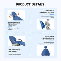 Ensemble complet de fauteuil dentaire électrique avec compresseur d'air et lampe LED, unité de traitement dentaire en cuir PU à vendre