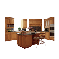 Armoires de cuisine modulaires autoportantes en bois courbé de haute qualité, personnalisées, avec robinet, tiroir et panier HOME REAL 5 ans de garantie