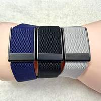 Sensor Gravitasi HK50 STK8321 Gelang Pintar OEM Logo Kustom BT5.3 Tanpa Layar SpO2 HRV Pelacak Tidur Olahraga Pelacak Kebugaran