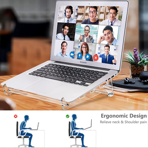 Nhà máy tùy chỉnh <span class=keywords><strong>Acrylic</strong></span> máy tính xách tay đứng cho bàn, rõ ràng thông gió máy tính đứng chủ cho bàn - Product Image 5