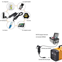 Convertisseur d'alimentation abaisseur 12V 24V pour allume-cigare, sortie 12V 1A DC5521, câble jack DC