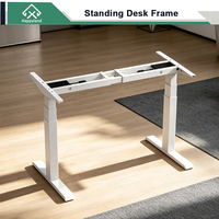 Bureau électrique ergonomique entièrement personnalisable avec cadre réglable en hauteur à double moteur pour position assise ou debout