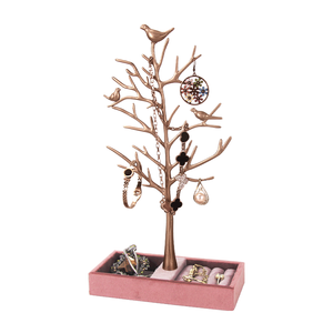 Đồ Trang Trí Cửa Hàng Giá Đỡ Cây Trang Sức Tháo Rời Giá Đỡ Bông Tai Nhẫn Kim Loại Giá Đỡ Trang Sức Hình Cây Kèm Khay - Product Image 5