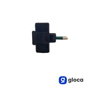 Adattatore Gloca a 3 Vie, Spina 16A Standard Italiano, Presa in Plastica Nera - Product Image 3