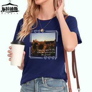 <span class=keywords><strong>Hot</strong></span> <span class=keywords><strong>Sexy</strong></span> Meisje <span class=keywords><strong>Bf</strong></span> Grafisch <span class=keywords><strong>T</strong></span>-<span class=keywords><strong>Shirt</strong></span> Zonnebloem Afbeelding Letterlogo Street Fashion Casual Ronde Hals Ademend Milieuvriendelijk - Product Image 4