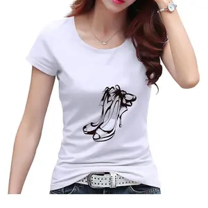 TS110 Wholesale Womens Deep V Neck Plain No Brand T Shirts Ladies High Quality 100% Cotton Tshirts For Printing