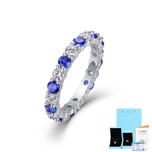 S925 <strong>Silver</strong> Ring with White Moissanite Sapphire &amp; Emerald European American <strong>Fashion</strong> <strong>Jewelry</strong> for Women for Engagement Gift Party - Product Image 4