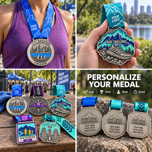 Medallas Personalizadas para Maratones y Carreras Urbanas, Carreras Virtuales, Desafíos de Trail y Eventos en Equipo con Cintas Personalizadas - Product Image 3