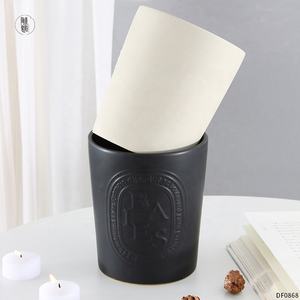 Commercio all'ingrosso personalizzato logo opache <span class=keywords><strong>candele</strong></span> navi Nordic goffrato di lusso grande vuoto <span class=keywords><strong>in</strong></span> <span class=keywords><strong>ceramica</strong></span> cero barattolo <span class=keywords><strong>per</strong></span> la realizzazione di <span class=keywords><strong>candele</strong></span> - Product Image 5
