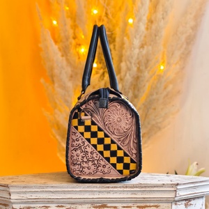 Bolso de Hombro de Cuero Genuino de Lujo Vintage de Gran Venta para Mujer y Niña, Bolsa de Viaje con Estampado de Letras y Cierre de Cremallera, Colección - Product Image 4