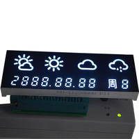 Pantalla LED Táctil Capacitiva de 7 Segmentos, Blanco Difuso, 350cd, Alto Brillo, Resolución Personalizable, SDK, Gráficos para Elevadores