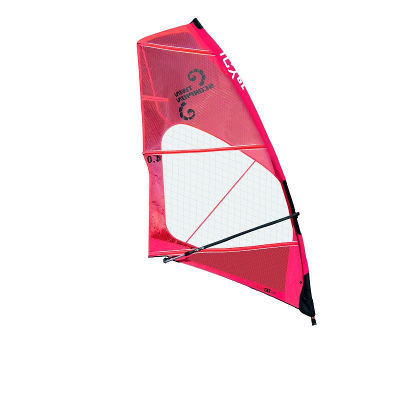 Vela única plana roja 4