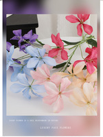 Peinture à l'huile artistique, orchidée flamboyante, fleurs artificielles, bouquet de mariage, arrangement en vase en soie rose, décoration de la maison, plantes artificielles