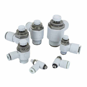 Vanne de régulation SMC ASV510F-04-12S 1/4 po à connexion rapide pour le contrôle du gaz et l'échappement - Product Image 1