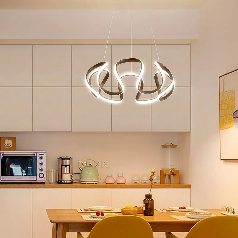 Nuovo Design all'ingrosso Design moderno nordico artista soggiorno a Led in silicone lampada a sospensione di lusso minimalista lampadario di lusso