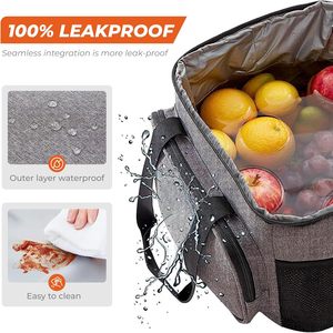 Factory Wholesaler High Quality Reusable Thermal Insulated Grocery Cool Carry Cooler Lunch Bag for Adult Men Women - Product Image 5