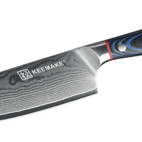 Couteau de chef KEEMAKE Damas 8 pouces, cœur VG10, 67 couches, couteau de cuisine japonais Gyuto, ultra-affûté, avec manche G10
