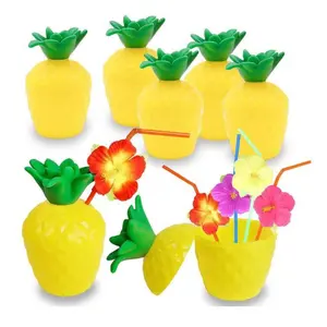 Vasos de Piña para Niños, Decoración Divertida para Fiestas Temáticas de Playa y Fiestas Tropicales Aloha - Product Image 1