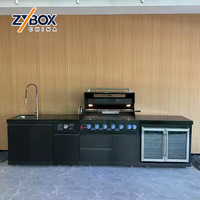 Ensemble de cuisine extérieure sur mesure en acier inoxydable 304 ISO 9001, résistant aux intempéries, avec barbecue à gaz et abri – Vente chaude 2026-2027 OEM