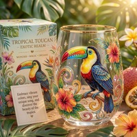 Tasse à thé ou à café en verre motif marguerite, élégante tasse à jus avec boîte cadeau, idée cadeau idéale pour épouse, pour la décoration quotidienne de la maison