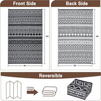 Tapis Réversibles de Fabrication en Gros Tapis de Paille en Plastique Tapis de Patio Étanche Extérieur Réversible