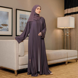 S-length Women's Adults Southeast <strong>Asian</strong> Pleated Polyester <strong>Maxi</strong> Cardigan <strong>Dress</strong> 2026 - Product Image 3