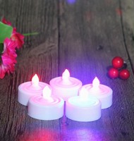 Lampe à bougie sans flamme LED multicolore, bougies à effet de flamme réaliste pour la décoration de la maison et les fêtes