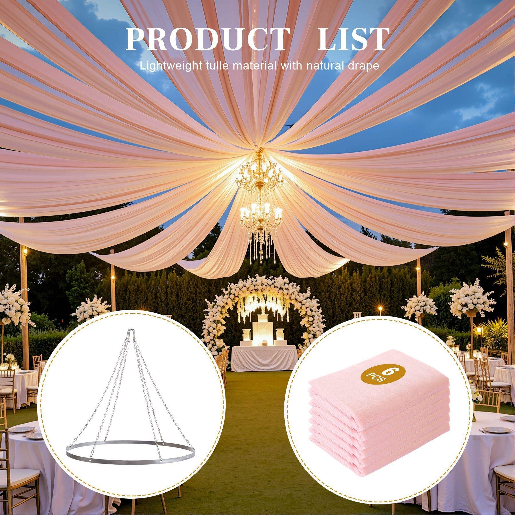 Light Pink (6 Panels+1 Ring)