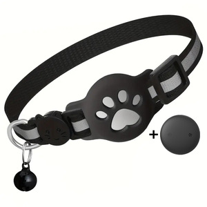Collar Localizador para Gatos, Cesta Circular de Ratán Natural Hecha a Mano, Ecológica y Anti-falsificación - Product Image 1