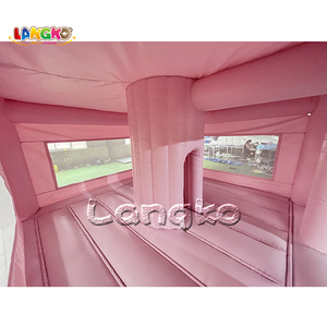 Hot Bán Inflatable Nhà Bị Trả Lại Thương Mại Pastel Màu Hồng Nhảy Lâu Đài Bên Cho Thuê Thiết Bị Mặt Trăng Bouncer Với Máy Thổi Khí - Product Image 5