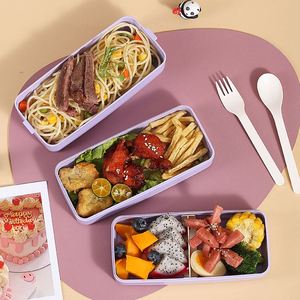 Upgrade Bento <b>Lunch</b> Box Bento Box for Kids and Adults Reusable Meal Prep Containers with Fork and Spoon - Product Image 6
