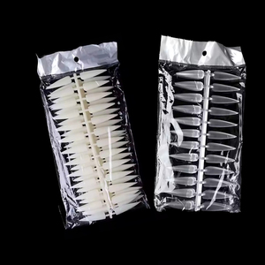 240 faux ongles stiletto transparents naturels pour présentation, carte de couleurs pour la pratique, nuancier de vernis gel, outil de démonstration pour salon de manucure et nail art, avec sac - Product Image 4