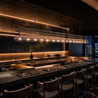 Lustre suspendu industriel en verre long, sur mesure pour hôtel, réception, bar, salle à manger, salle de conférence, éclairage de projet