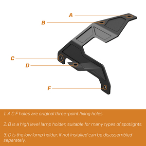 Off-road thanh ánh sáng chân đế kép một trụ cột ánh sáng kính chắn gió LED ánh sáng gắn chân đế cho Jeep Wrangler JL Đấu sĩ JT 18-23 - Product Image 3