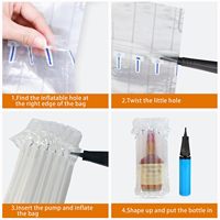 Sacs de protection réutilisables pour bouteilles de whisky, emballage gonflable à colonnes d'air, sacs à bulles pour le transport du whisky - Ventes Flash